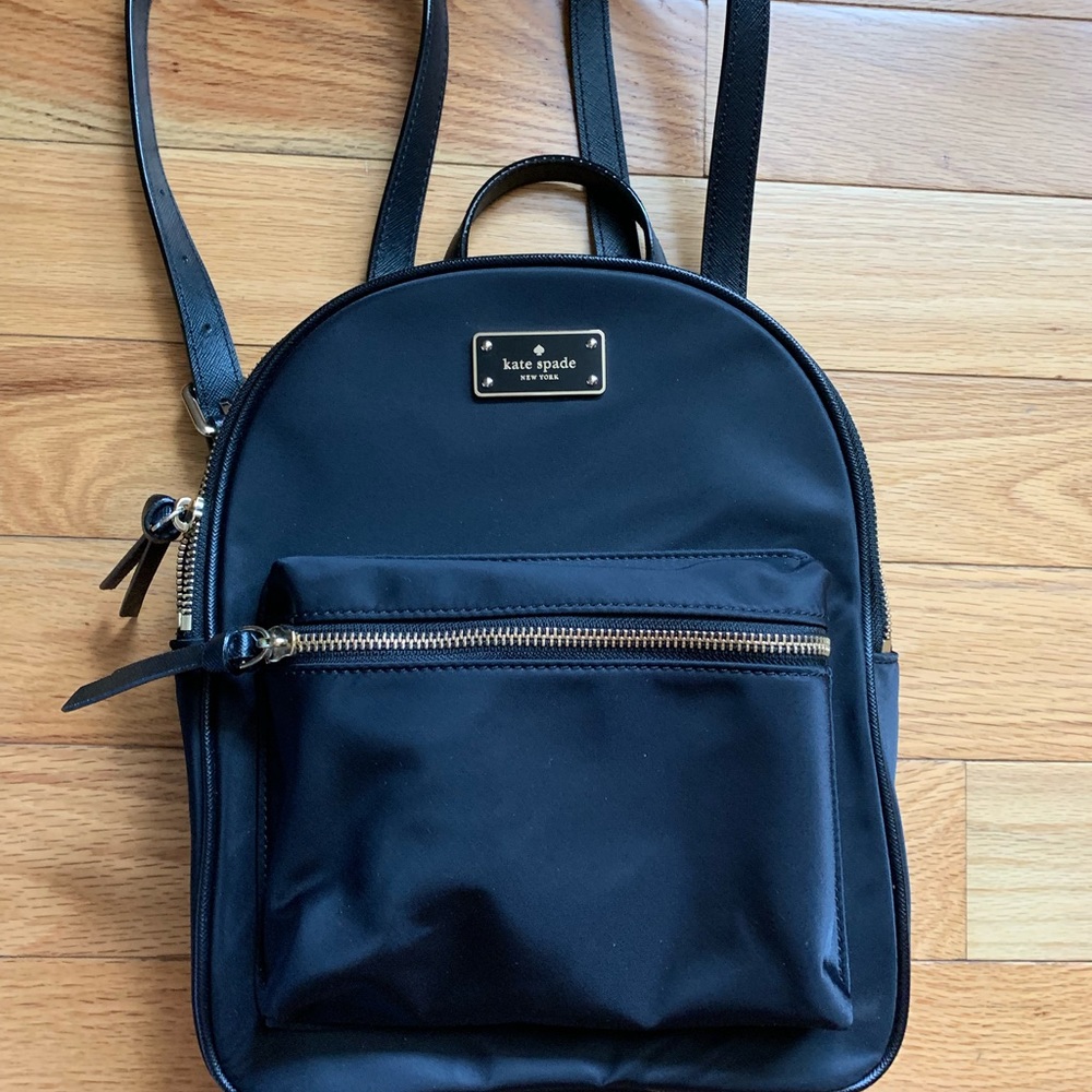 kate spade black nylon backpack